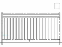 Saftron 2400 Series Pool Fencing | 48"H X 8' W Sections | White | FS-2400-4896-W