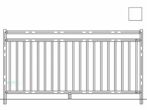 Saftron 2400 Series Pool Fencing | 48"H X 8' W Sections | White | FS-2400-4896-W -Hayward Shop 163785 0 2017328121444