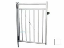 Saftron Self Closing Gate With Standard Latch For 2400 Series Fencing | 48" H X 36" W | White | FG-2401-4836-W