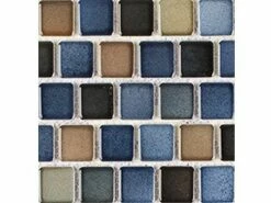 National Pool Tile Mix 1x1 Series | Blue Brown Blend | MIX-BLUE BAY