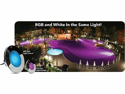 J&J Electronics ColorSplash XG-W Series RGB + White LED Pool Light SwimQuip Version | 120V Equivalent To 500W 30' Cord | LPL-F2CW-120-30-PSQ 23061 4 J&J Electronics ColorSplash XG-W Series RGB + White LED Pool Light SwimQuip Version | 120V Equivalent To 500W 30' Cord | LPL-F2CW-120-30-PSQ 23061 - Image 2