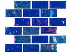National Pool Tile Equinox 1x2 Glass Tile | Dark Blue | EQX-MIDNIGHT1X2