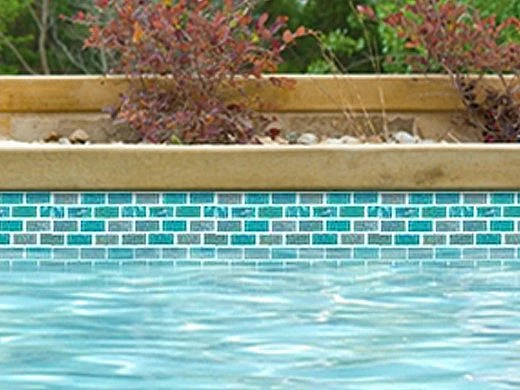 National Pool Tile Equinox 1x2 Glass Tile | Icy Teal | EQX-WINTER1X2 4 National Pool Tile Equinox 1x2 Glass Tile | Icy Teal | EQX-WINTER1X2 - Image 2