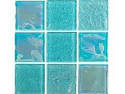 National Pool Tile Equinox 2x2 Glass Tile | Icy Teal | EQX-WINTER2X2