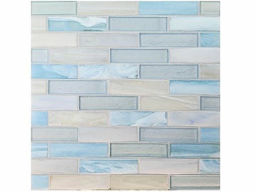 National Pool Tile Santorini Series 1x4 Glass Tile | Argent Blue | SAN-BLUE1X4 4 National Pool Tile Santorini Series 1x4 Glass Tile | Argent Blue | SAN-BLUE1X4 - Image 2