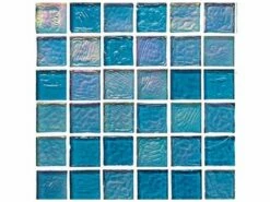 National Pool Tile Sea Ice Series 1x1 Glass Tile| Lagoon | ICE-LAGOON