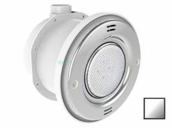 A&A Manufacturing QuikBrite Adjustable Angle White LED Pool And Spa Light | 12V 50' Cord | Stainless Steel Trim Plate | 579657