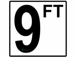 Depth Marker 5" Frost Proof Tile | 9 FT Non-Skid | DM52-2090