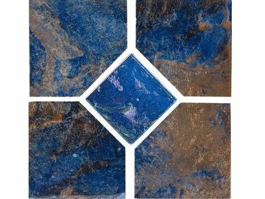 National Pool Tile Coral 6x6 Deco Tile | Rustic Blue | CRL-RUSTIC DECO GL 3 National Pool Tile Coral 6x6 Deco Tile | Rustic Blue | CRL-RUSTIC DECO GL - Image 2