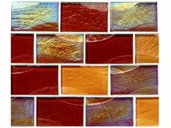 National Pool Tile Sea Ice Series 2x3 Glass Tile | Amber | ICE-AMBER2X3