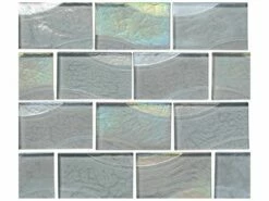 National Pool Tile Sea Ice Series 2x3 Glass Tile | Silver | ICE-SILVER2X3