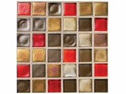 National Pool Tile Boutique Oceanside Mini Blend Glass Tile | Ember | OCN-EMBER MINI