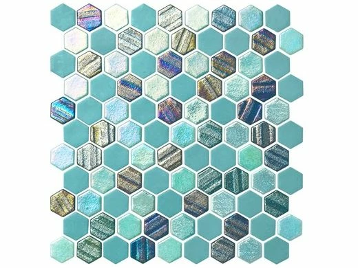 National Pool Tile Starburst Mosaic Glass Tile | Teal | STA-TEAL 3 National Pool Tile Starburst Mosaic Glass Tile | Teal | STA-TEAL