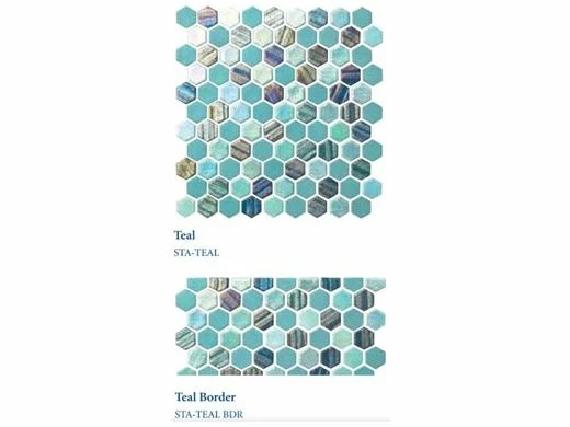 National Pool Tile Starburst Mosaic Glass Tile | Teal | STA-TEAL 4 National Pool Tile Starburst Mosaic Glass Tile | Teal | STA-TEAL - Image 2