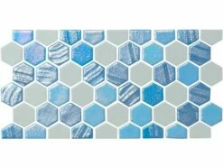 National Pool Tile Starburst Border Glass Tile | Arctic Blue | STA-ARCTIC BDR