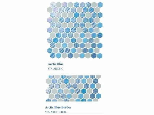 National Pool Tile Starburst Border Glass Tile | Arctic Blue | STA-ARCTIC BDR 4 National Pool Tile Starburst Border Glass Tile | Arctic Blue | STA-ARCTIC BDR - Image 2