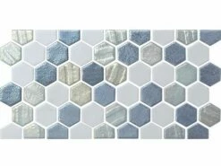 National Pool Tile Starburst Border Glass Tile | Silver | STA-SILVER BDR