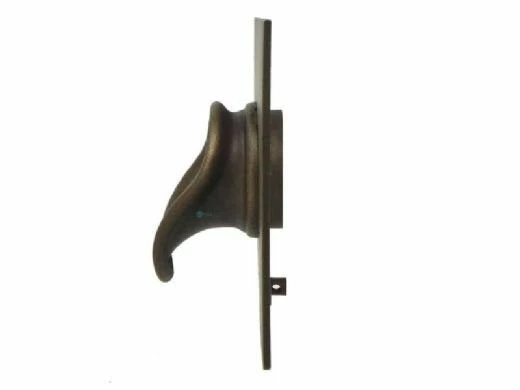 Black Oak Foundry Short Scupper With Round Backplate | Oil Rubbed Bronze Finish | S65-ORB | S69-ORB Round 4 Black Oak Foundry Short Scupper With Round Backplate | Oil Rubbed Bronze Finish | S65-ORB | S69-ORB Round - Image 2