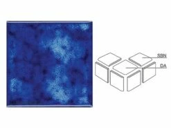 National Pool Tile Akron Field 3X3 Surface Bullnose Trim | Royal Blue | KAK305 SBN