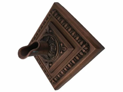 Black Oak Foundry Diamond Apollo Backplate With Oak Leaf Scupper | Oil Rubbed Bronze Finish | S53-ORB 8 Black Oak Foundry Diamond Apollo Backplate With Oak Leaf Scupper | Oil Rubbed Bronze Finish | S53-ORB - Image 6