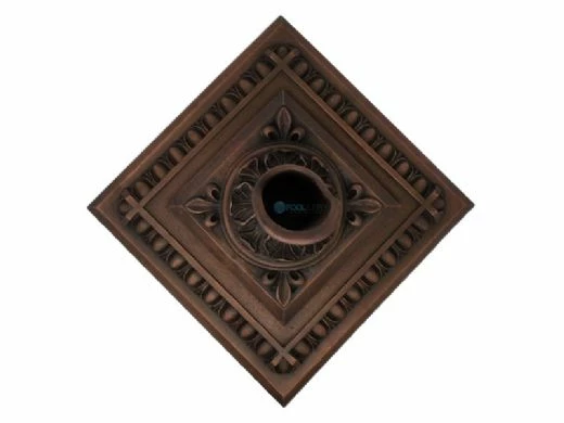 Black Oak Foundry Diamond Apollo Backplate With Oak Leaf Scupper | Oil Rubbed Bronze Finish | S53-ORB 7 Black Oak Foundry Diamond Apollo Backplate With Oak Leaf Scupper | Oil Rubbed Bronze Finish | S53-ORB - Image 5