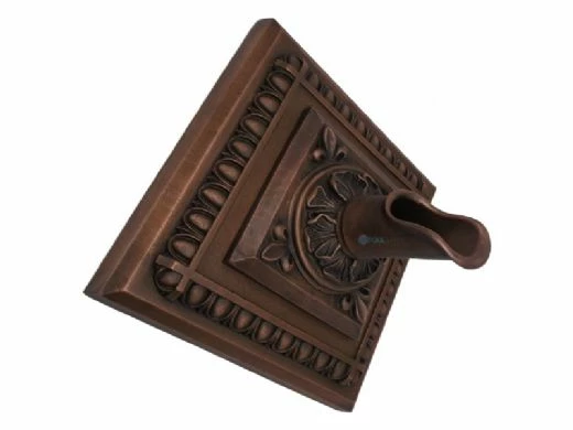 Black Oak Foundry Diamond Apollo Backplate With Oak Leaf Scupper | Oil Rubbed Bronze Finish | S53-ORB 6 Black Oak Foundry Diamond Apollo Backplate With Oak Leaf Scupper | Oil Rubbed Bronze Finish | S53-ORB - Image 4