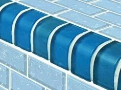 Artistry In Mosaics Galaxy Series - Trim Blue Glass Tile | TRIM-GG82348B17