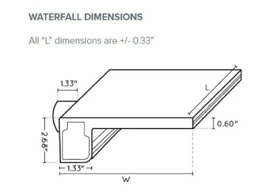 Natural Wonders Classic 36" Waterfall With | 1" Lip Bottom Port | White | 25576-320-000 7 Natural Wonders Classic 36" Waterfall With | 1" Lip Bottom Port | White | 25576-320-000 - Image 5