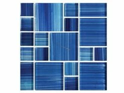 Artistry In Mosaics Watercolors Series Glass Tile | Caribbean Blue Mixed | GW8M2348B11