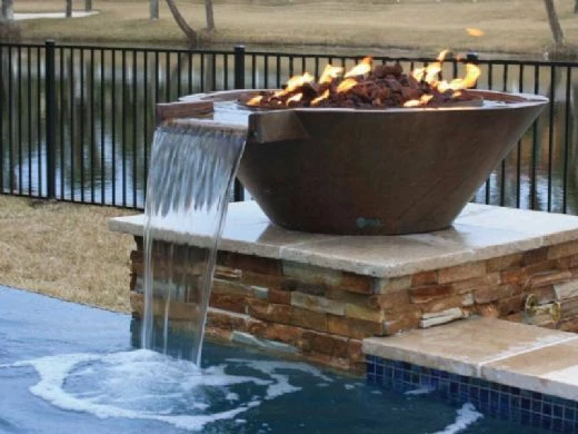 Bobe Artisian Series Round Water + Fire Bowl Original Lip | Manual Ignition Natural Gas | 32" X 12" | Copper | RCPPMFRA-32-NG 6 Bobe Artisian Series Round Water + Fire Bowl Original Lip | Manual Ignition Natural Gas | 32" X 12" | Copper | RCPPMFRA-32-NG - Image 4