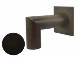 Black Oak Foundry 1.5" Deco 90 Degree Downspout With Square Backplate | Oil Rubbed Bronze Finish | S943-ORB