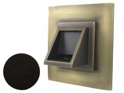 Black Oak Foundry Short Square Scupper With Square Backplate | Oil Rubbed Bronze Finish | S56-ORB | S69-Square-1-ORB 3 Black Oak Foundry Short Square Scupper With Square Backplate | Oil Rubbed Bronze Finish | S56-ORB | S69-Square-1-ORB