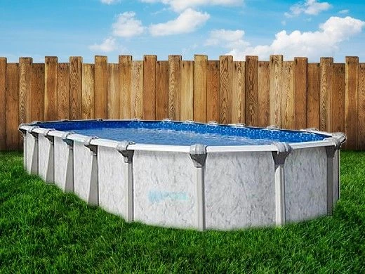 Tahoe 8' X 12' Oval Above Ground Pool | Basic Package 54" Wall | 182224 3 Tahoe 8' X 12' Oval Above Ground Pool | Basic Package 54" Wall | 182224