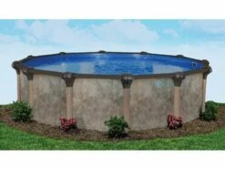 Laguna 8' Round Above Ground Pool | Basic Package 52" Wall | 182233