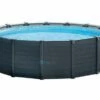 Intex Graphite Gray Panel Pools Above Ground Pool Package | 18' 8" Round X 52" Tall | 26387EH -Hayward Shop 183049 0 2021512103517