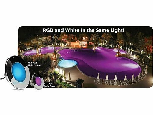 J&J Electronics ColorSplash XG-W Series RGB + White LED Pool Light Fixture | 120V Equivalent To 300W 30' Cord | LPL-F1CW-120-30-P 23041 5 J&J Electronics ColorSplash XG-W Series RGB + White LED Pool Light Fixture | 120V Equivalent To 300W 30' Cord | LPL-F1CW-120-30-P 23041 - Image 3