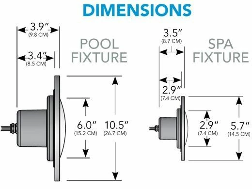 J&J Electronics PureWhite LED Pool Light LI Series | 120V Warm White Equivalent To 300W 30' Cord | LPL-F1W-120-30-P27 21200 4 J&J Electronics PureWhite LED Pool Light LI Series | 120V Warm White Equivalent To 300W 30' Cord | LPL-F1W-120-30-P27 21200 - Image 2