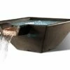 Slick Rock Concrete 22" Square Cascade Water Bowl | Coal Gray | Copper Spillway | KCC22SSPC-COALGRAY -Hayward Shop 186475 0 2022101119125