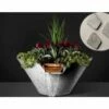 Slick Rock Concrete 34" Conical Cascade Water Bowl + Planter | Shale | Stainless Steel Scupper | KCC34CSCSS-SHALE -Hayward Shop 186818 0 2022102721717