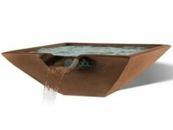 Slick Rock Concrete 30" Square Camber Water Bowl | Adobe | No Liner | CS3011-ADOBE
