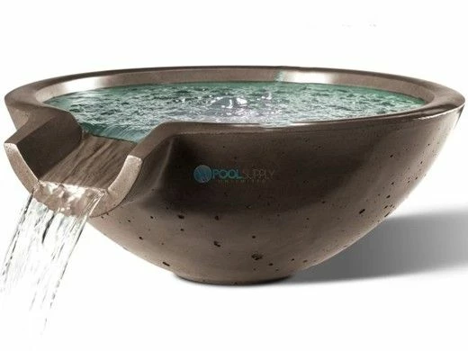 Slick Rock Concrete 30" Round Camber Water Bowl | Coal Gray | No Liner | CR3012-COALGRAY 3 Slick Rock Concrete 30" Round Camber Water Bowl | Coal Gray | No Liner | CR3012-COALGRAY