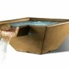 Slick Rock Concrete 29" Square Cascade Water Bowl | Umber | No Liner | KCC29SNL-UMBER