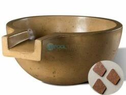 Slick Rock Concrete 36" Large Classic Spill Water Bowl | Adobe | No Liner | KSPCL3618NL-ADOBE