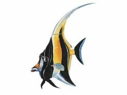 Porcelain Mosaic Reef Fish | Moorish Idol | PORC-MF7-12