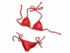 Porcelain Mosaic Bikini | Red | PORC-RB33