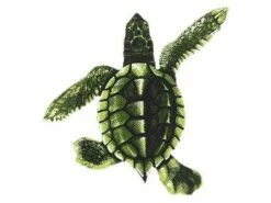 Porcelain Mosaic Turtle Green | Baby 5"x5" | PORC-ST21B