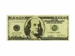 Porcelain Mosaic $100 Dollar Bill | 6" X 3" | PORC-DB26