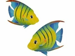 Artistry In Mosaics Banded Angel Fish Mosaic | Small Right - 9" X 10" | AFBMCORS -Hayward Shop 4786 0 2016320163349