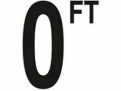 Depth Marker 4" Frost Proof Tile | 0 FT Non-Skid | DM42-2000