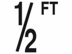 Depth Marker 4" Frost Proof Tile | 1/2 FT Non-Skid | DM42-2005